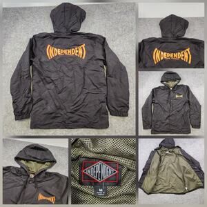 Independent Truck Company Jacket Mens Medium Black Hooded Lined Skate Skateboard